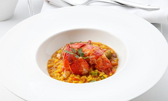 Menú del caldero de arroz con bogavante